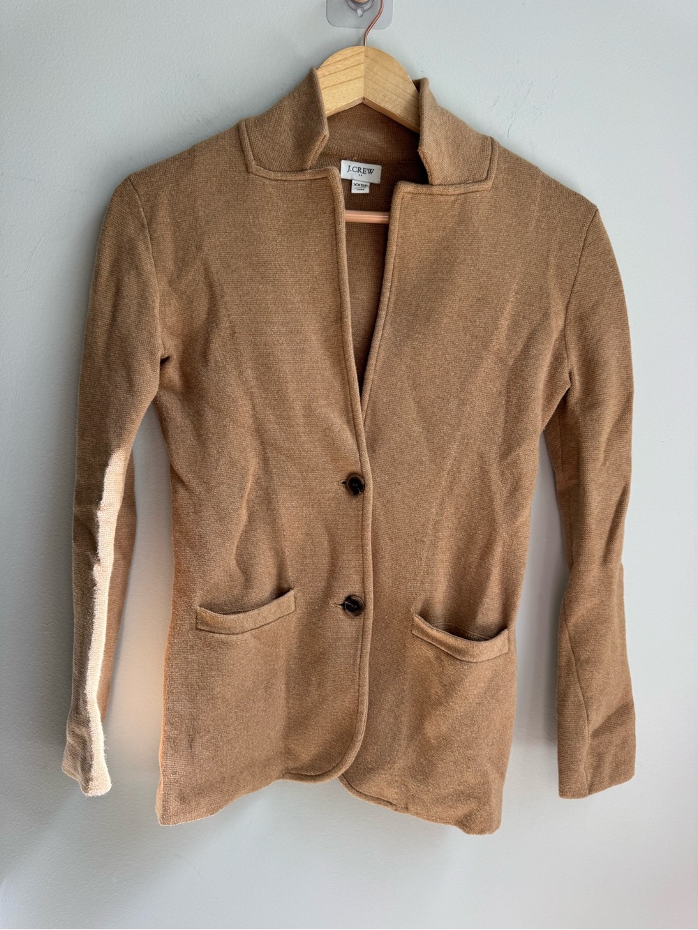 J. Crew Tan Knit Blazer Jacket